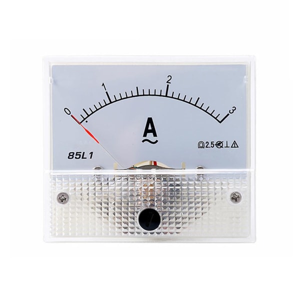 85l1 AC Panelmätare Analog Panel Amperemeter Urtavla Ström Gauge Pointer Amperemeter 1-50A 3A