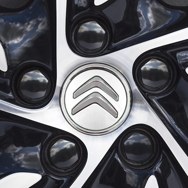 4-pak - Citroën Centerkapsler / Hjulkapsel Emblem - B 90 60mm - Silver