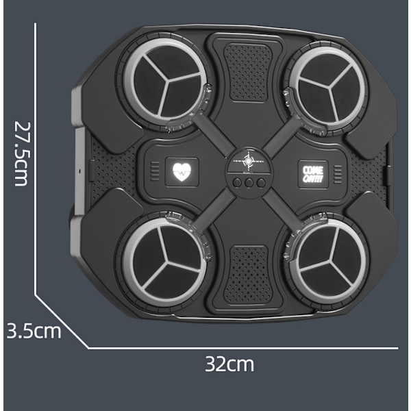 Smart poänggivande boxningsmål med musik, Bluetooth-boxningsmaskin, sport- och fitnessboxningstränare, avslappnande leksak black Bluetooth version