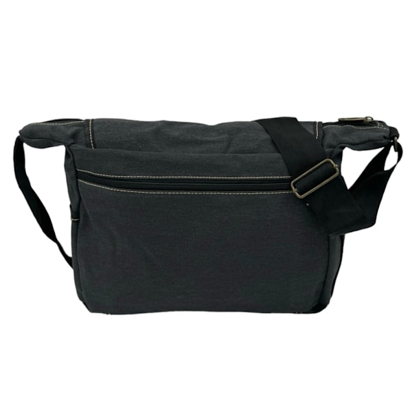 Mellemstore skuldertaske kanvas Sort Black one size