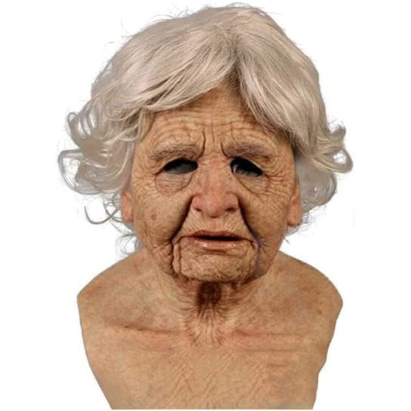 Latexmask för Halloween, gubbe Dekor Realistiska masker C