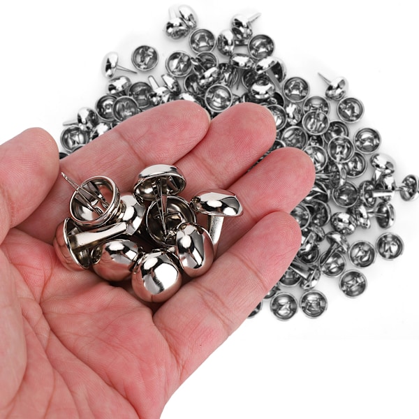 200 st 0,6-tums bottennitar 2-fots svampformade spikhuvud för läder DIY Craft handväska 0.7