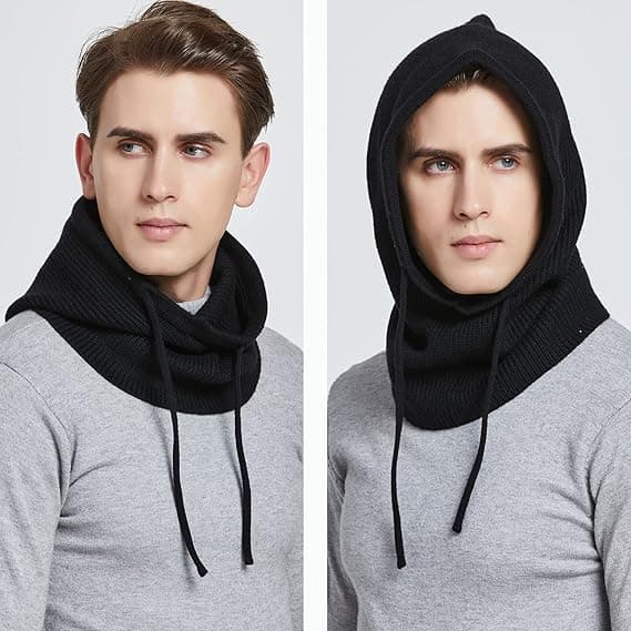 Vinterhattar för kvinnor, varm huvudscarf för kvinnor, stickad balaklava