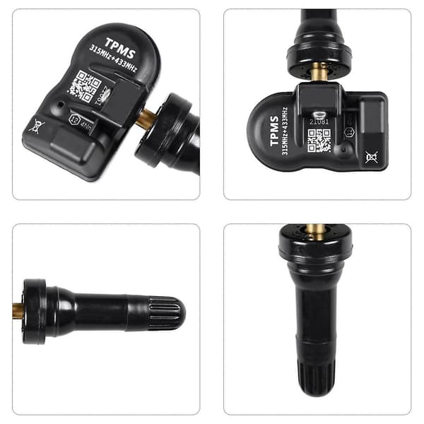 4 st programmerbara MX-sensorer för TPMS-däcktrycksövervakning 315MHz 433MHz Universal 2 i 1 Reparation