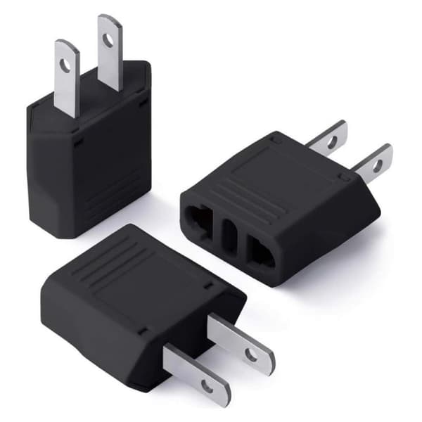 Reseadapter EU - USA 3-pakk