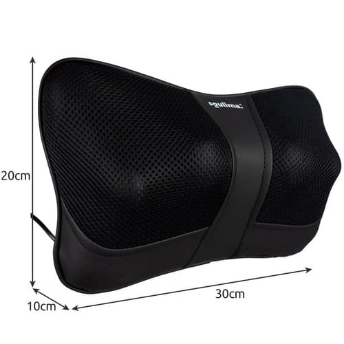 Massagepude med Varme | Multifunktionel Massage til Nakke, Ryg, Skuldre sort black
