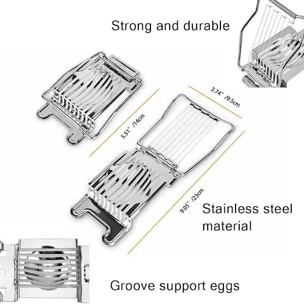 Rostfritt Stål Tråd Ägg Skivare för Hårdkokta Ägg Jordgubbar Banan Skinka Multifunktionell