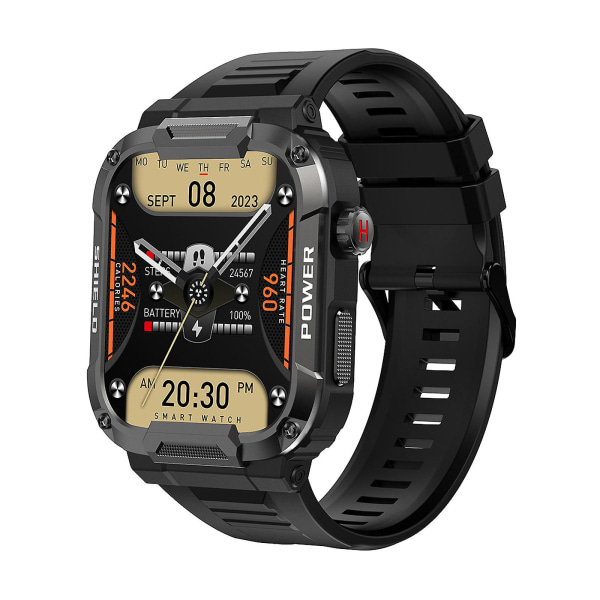 Gard Pro Ultra Smart Watch Mk66, Military Magnetic Charging Smart Watch, Full Touch Screen Black