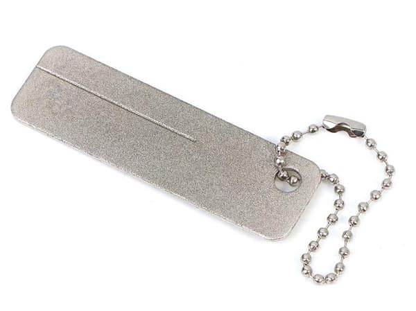 Kannettava timanttiteroitin / Teroitin kalakoukuille ja veitsille, harmaa Grey one size