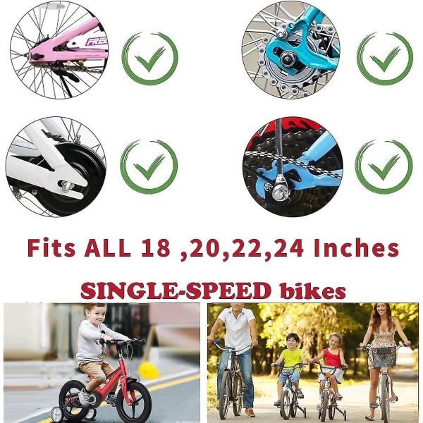 Barncykelstabilisatorer, cykelträningshjul, universal stödhjul för 18 20 22 tum(1)