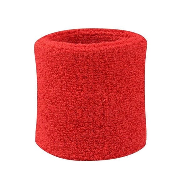 Svedbånd - Håndledsbånd - Korte [8cm] - Dobbeltpakke - Rød Red one size
