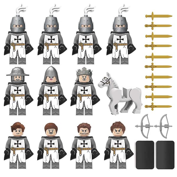 Knight Militære Mini Figurer Sæt, middelalderlige ridder hær legetøj, hær actionfigur, samlergave til børnefans