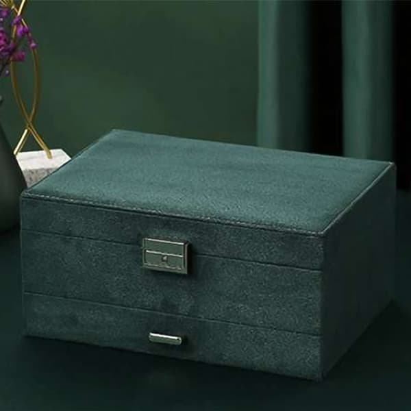 Smykkeskrin - Eske for smykkeoppbevaring Dark green Mörkgrön
