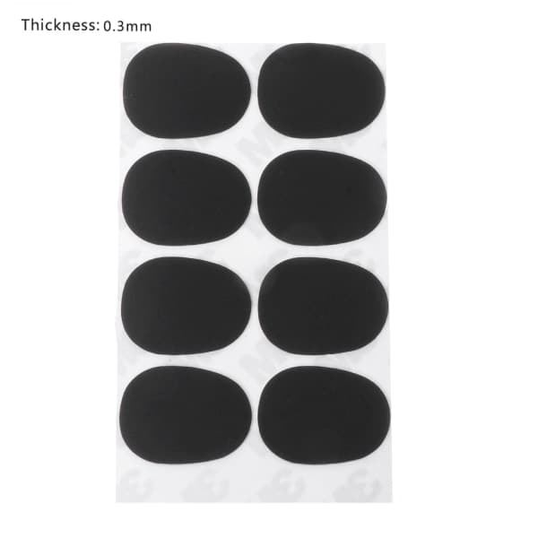 8 stk/sett Diskant/Alt/Tenorsaksofon Klarinett Munnstykke Patches Puter 0,3 mm Svart 0.3mm