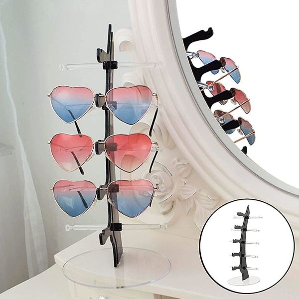 5 par glasögon Glasbåge Solglasögon Display Stand Optisk glasögonhållare (santanxing