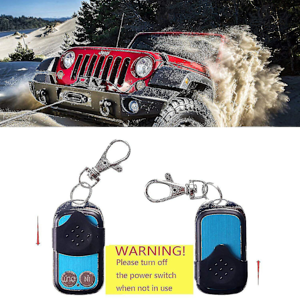 12v 12volt 50ft Trådlös Vinsch Fjärrkontroll Set