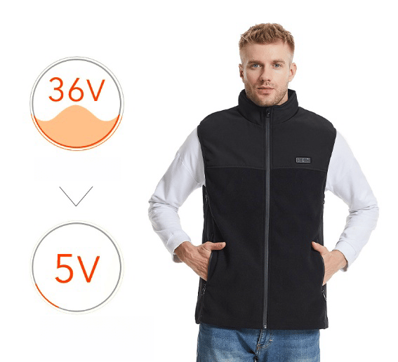 Lämpöliivi 13 lämmitysaluetta Musta S/M