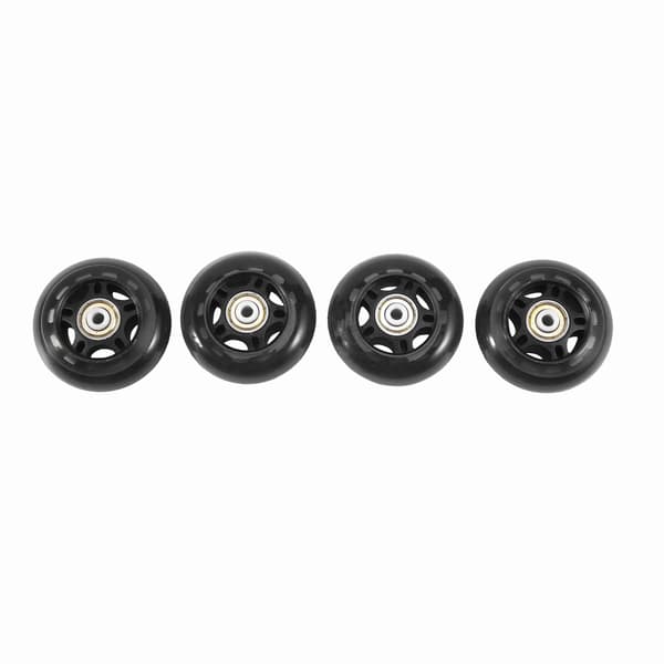 4-pak Inline Skate Hjul Indendørs/Udendørs Erstatningshjul med Kuglelejer 70mm, Sort