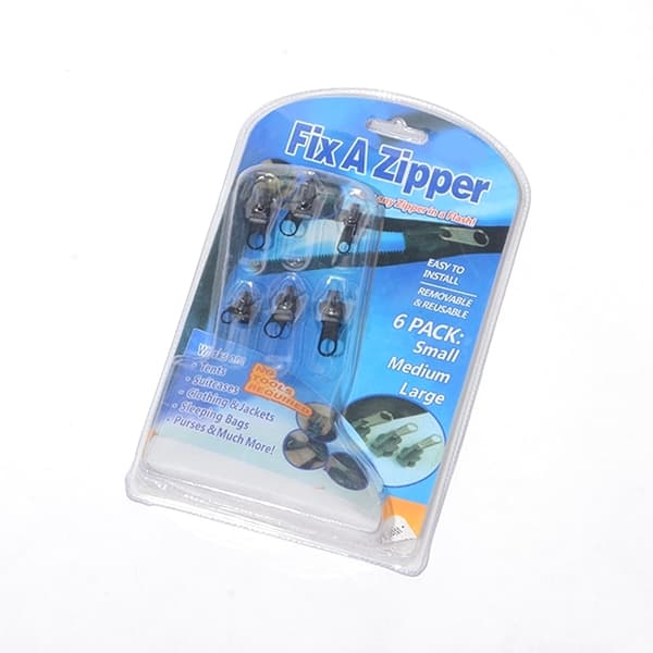 6-pak Instant Fix Lynlås Reparationssæt Udskiftning Zip Slider DIY A A one size