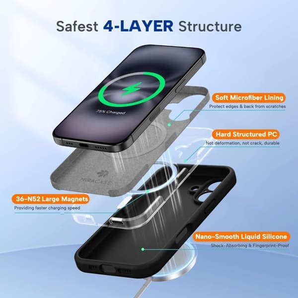 iPhone 16 Cover – Blød, fleksibel silikonecover, ridsefrit og stødabsorberende (Sort)