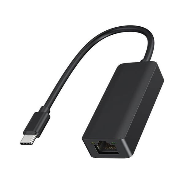 Ethernet-adapter - SONGHUI - USB-C till Ethernet - Gigabit 1000 Mbit/s - Plug-and-Play - Kompakt svart