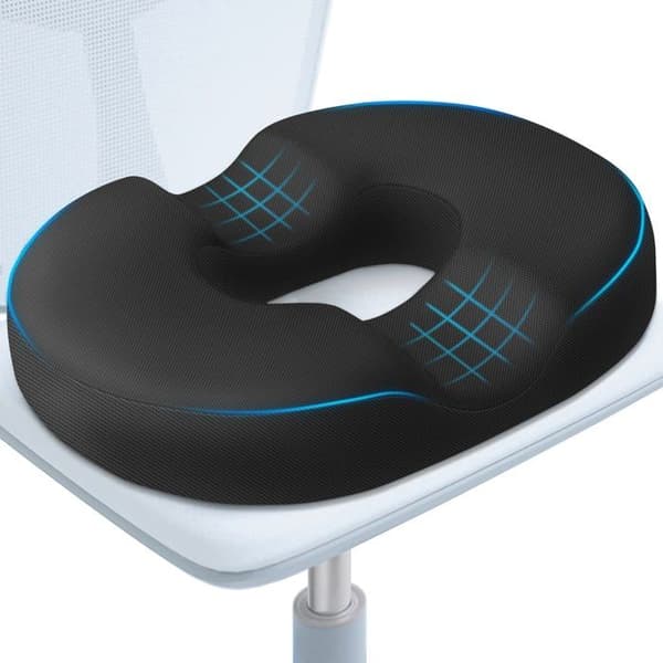 Ringformet pude (Lindrer effektivt smerter i halebenet) — Sort