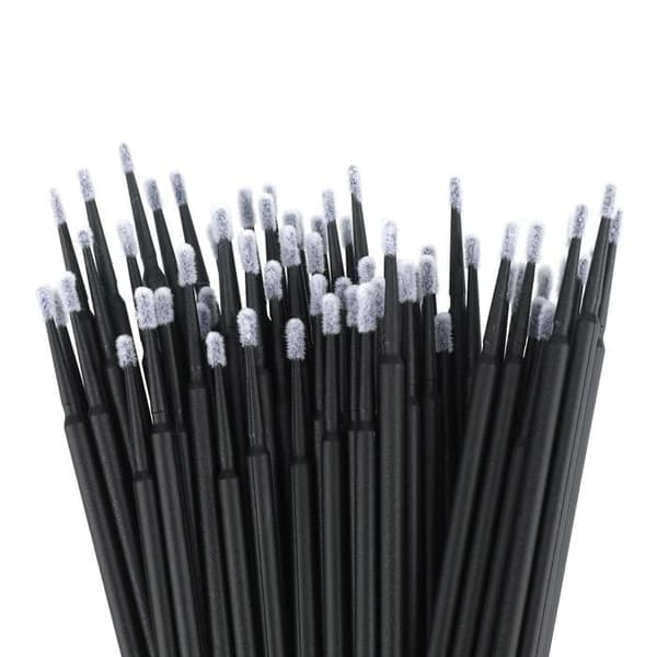 Mini engångspenslar - SONGHUI - 200-pack - Svart - Spets 1,5–2 mm - Individuellt förpackade Svart