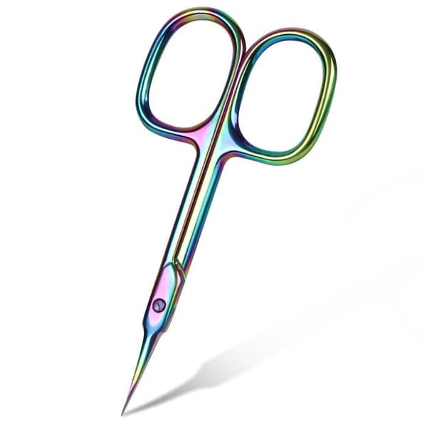 Negle- og øjenbrynssaks - SONGHUI - Professionel multifunktionel - Rustfrit stål - Buet blad - Ergonomiske ringe