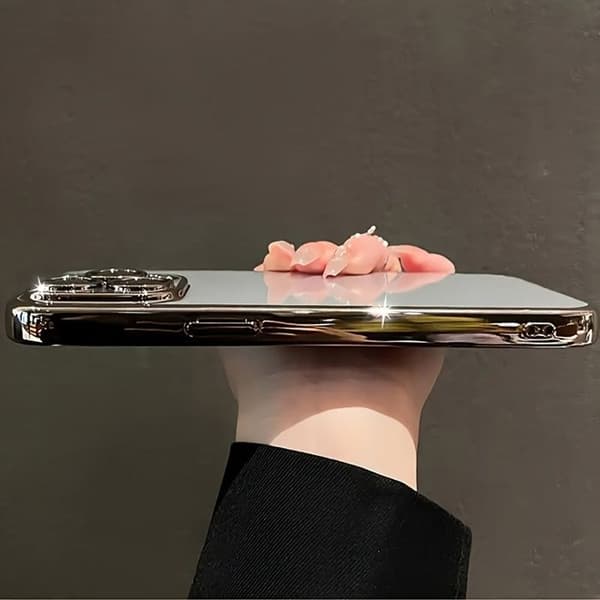 Gennemsigtig stødabsorberende TPU-cover til iPhone 17 Pro Max — Med objektivbeskyttelse og elektroplateret finish i candy-farve
