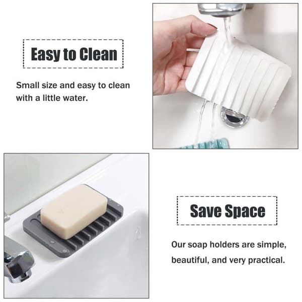 Självdränerande tvålpump (3-pack) — Silikonstöd med kaskaddräneringssystem