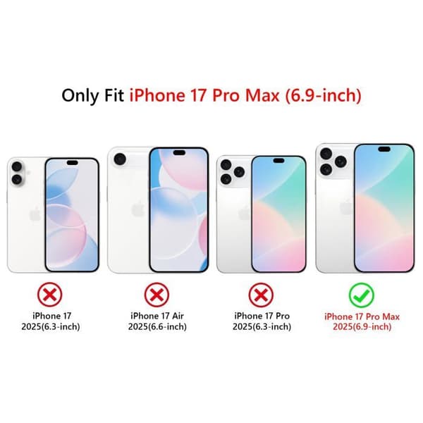 Cover til iPhone 17 Pro Max, smuk farverig stribet mønster - rosa og hvid.