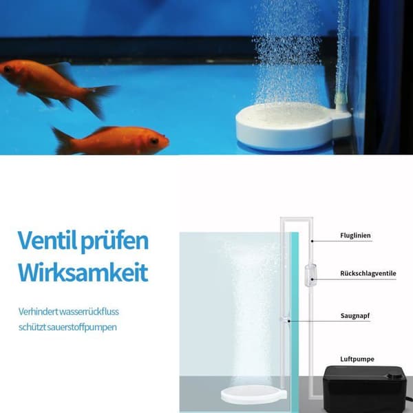 Luftdiffuser til akvarium til iltning (50 mm; luftpumpe og slange ikke inkluderet)