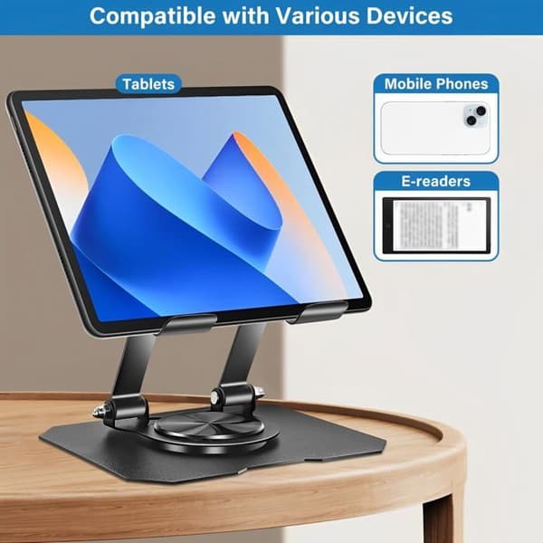 Bordtabletstand - SONGHUI - Universel model - 360° rotation - 180° hældning - Magnetisk ring