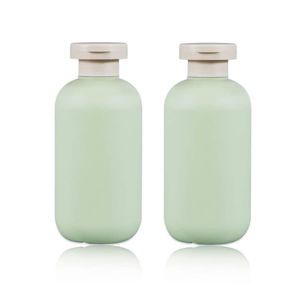 Flexibla flaskor med svängbar kork på 6,8 oz (2-pack återanvändbara reseflaskor i plast)