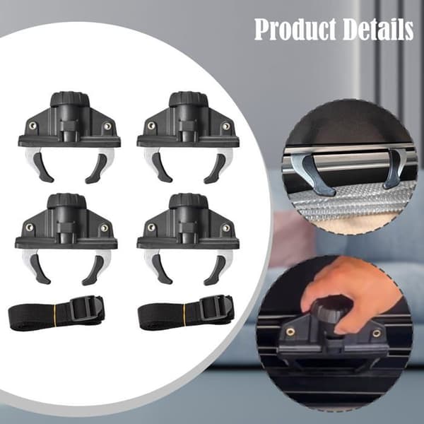 Fixeringar takbox - SONGHUI - Snabbklämmor (4-pack) - Metall/PP - T-spår - Utan verktyg