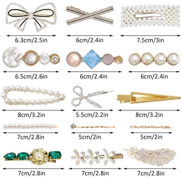 Hårspännen - SONGHUI - 30-pack - Eleganta pärlor - Assorterade - Skonsamma för håret