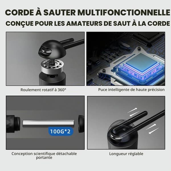 Intelligent hopprep - SONGHUI - LCD-modell - Räknarskärm - Trådad/trådlös - 360° kullager Ros