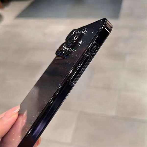 Glittrande elektropläterad telefonfodral för iPhone 14, transparent skyddsfodral