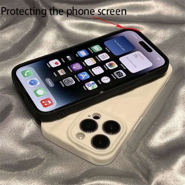 Sort silikonecover til iPhone 15 Pro Max