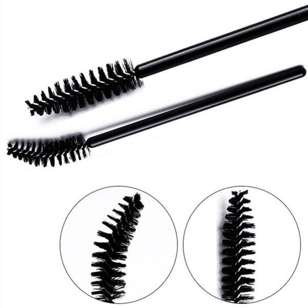 Engangs mascara børster - SONGHUI - 100 stk. - Sorte - Bløde spiralhoveder - Hygiejniske og lette svart