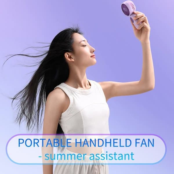 Mini-bærbar ventilator - SONGHUI - Sæt af 3 - Genopladelig USB - 3 hastigheder - Kompakt skridsikker format