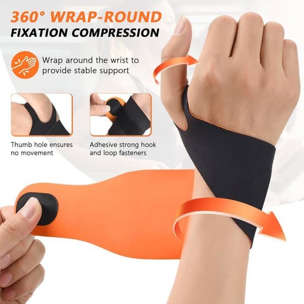 Håndledsrem - SONGHUI - Sæt af 2 - Ultra-tynde elastiske - Massagepigge - Justerbare Velcro-stropper