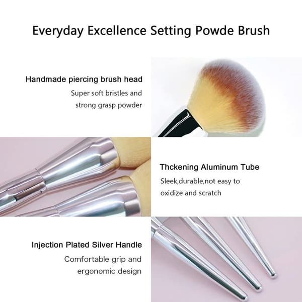 Makeupborste - SONGHUI - Snedskuren topp (stor) - Syntetiska hår - Löst puder & rouge - Hög densitet