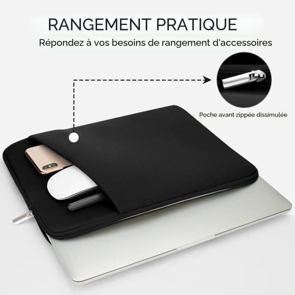 Laptopfodral för 13 tum med vadderade fickor