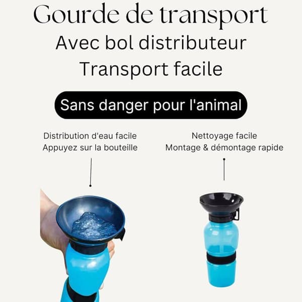 Hundeskål - SONGHUI - 0,5 L - ergonomisk alt-i-en - vaskbar skruebolle - fastgørelseshul