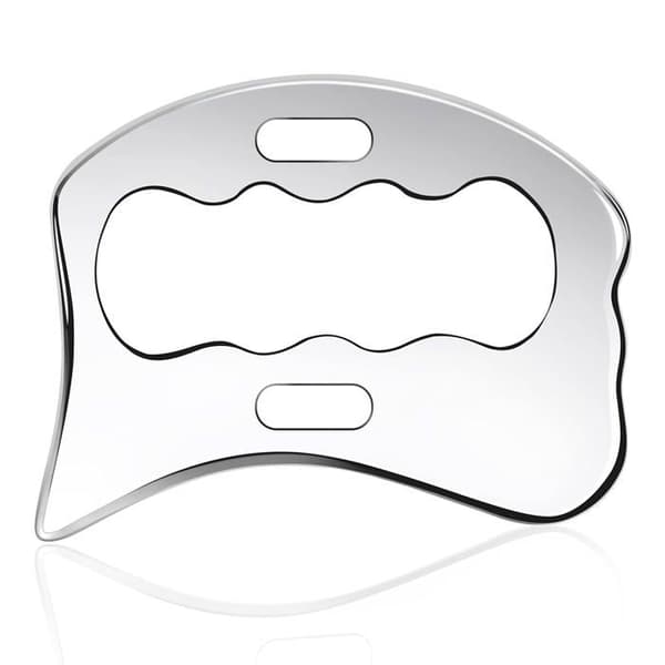 Massageværktøj - SONGHUI - Gua Sha i rustfrit stål - Rustfrit stål - Glatte skrå kanter - Blødt vævsterapi