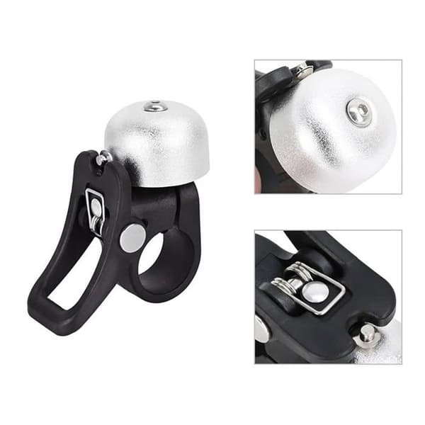Ringklocka för sparkcykel - SONGHUI - Universell - Aluminiumlegering - Förstärkt nylonfäste - Matt svart