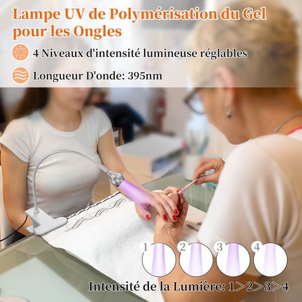 UV LED-lampa - SONGHUI - UV 3W - USB 5V - 360° svanhals - Fäste Pengar