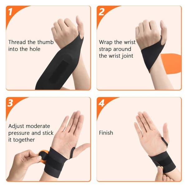 Håndledsrem - SONGHUI - Sæt af 2 - Ultra-tynde elastiske - Massagepigge - Justerbare Velcro-stropper