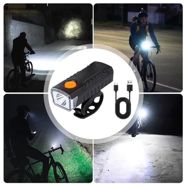 LED cykellygte - SONGHUI - Standard model - Vandtæt - Genopladelig USB - Styrmontering